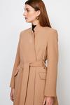 KarenMillen Compact Stretch Notch Neck Belted Coat thumbnail 3