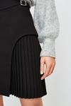 KarenMillen Tailored Buckle Detail Pleated Mini Skirt thumbnail 2