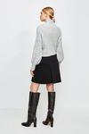 KarenMillen Tailored Buckle Detail Pleated Mini Skirt thumbnail 3