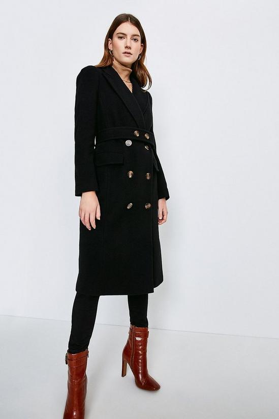 KarenMillen Wool Rich Button Belted Double Breasted  Coat 1