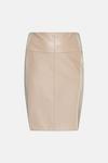 KarenMillen Plus Size Faux Leather Ponte Panelled Skirt thumbnail 4