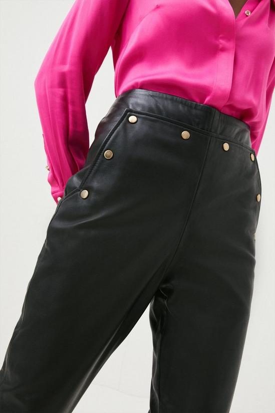 KarenMillen Leather Button Detail Trouser 2