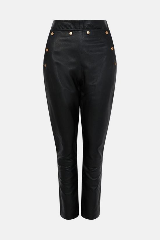 KarenMillen Leather Button Detail Trouser 4