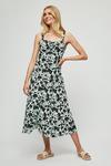 Dorothy Perkins Mint And Black Floral Strappy Sun Dress thumbnail 2