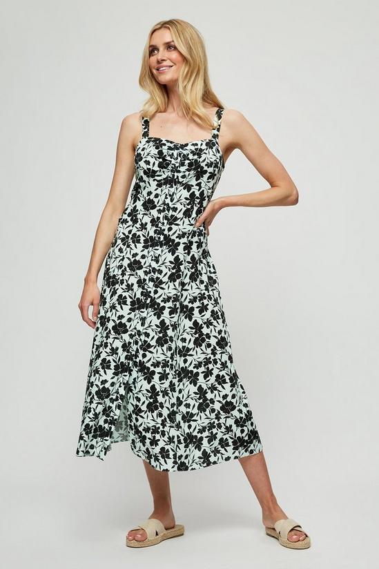 Dorothy Perkins Mint And Black Floral Strappy Sun Dress 2