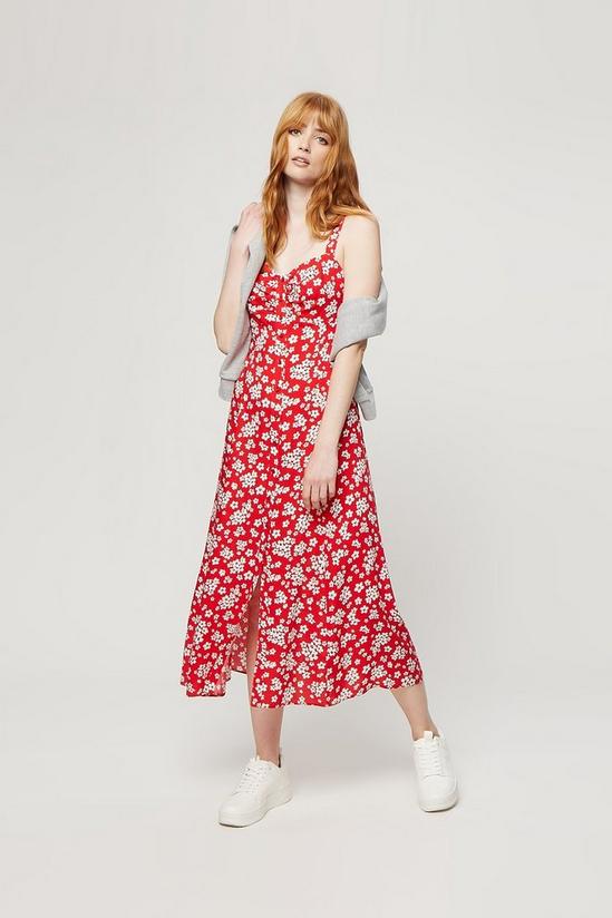 Dorothy Perkins Red Ditsy Strappy Sun Dress 1