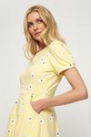 Dorothy Perkins Yellow Floral Puff Sleeve Tshirt Dress thumbnail 4
