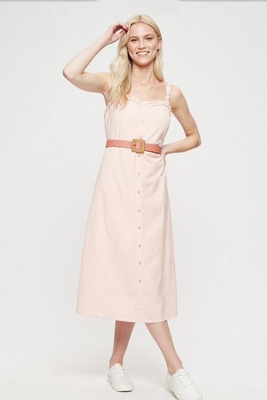 Dorothy Perkins Pink Ruffle Strap Midi Dress 2
