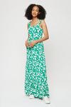 Dorothy Perkins Tall Green Floral Tiered Maxi Dress thumbnail 2