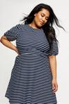 Dorothy Perkins Curve Stripe Short Sleeve T-shirt Dress thumbnail 1