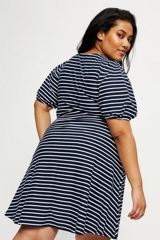 Dorothy Perkins Curve Stripe Short Sleeve T-shirt Dress 3