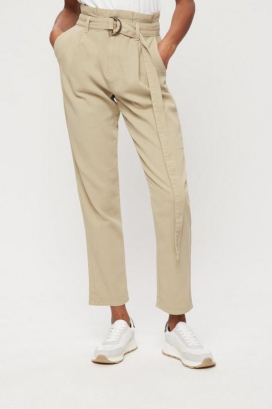 Dorothy Perkins Khaki Casual Belted Trousers 2