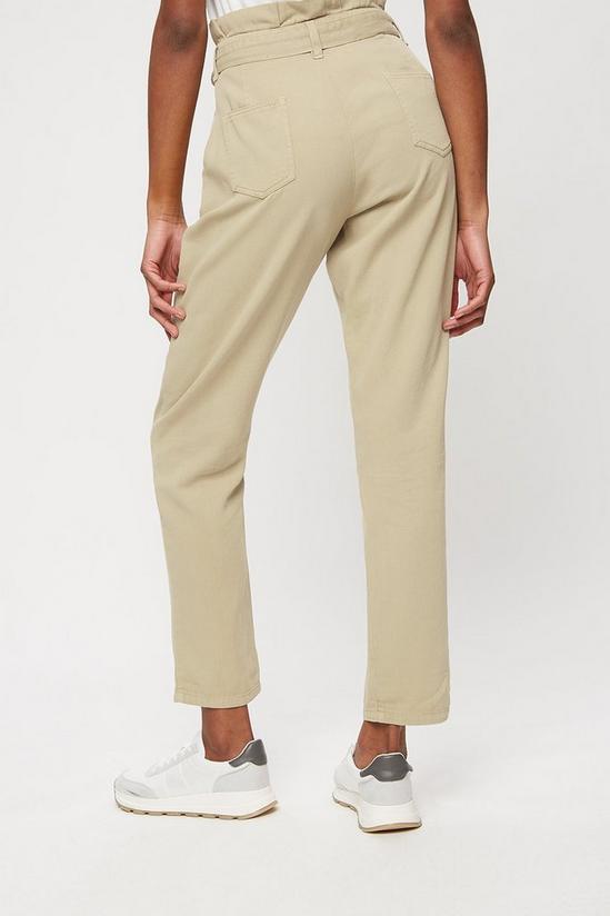 Dorothy Perkins Khaki Casual Belted Trousers 3