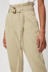 Dorothy Perkins Khaki Casual Belted Trousers thumbnail 4