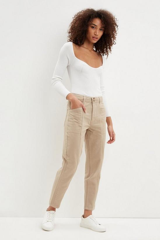 Dorothy Perkins Stone Casual Trousers 1