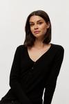 Dorothy Perkins Black Knitted Button Cardigan Coord thumbnail 2