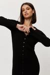 Dorothy Perkins Black Knitted Button Cardigan Coord thumbnail 4
