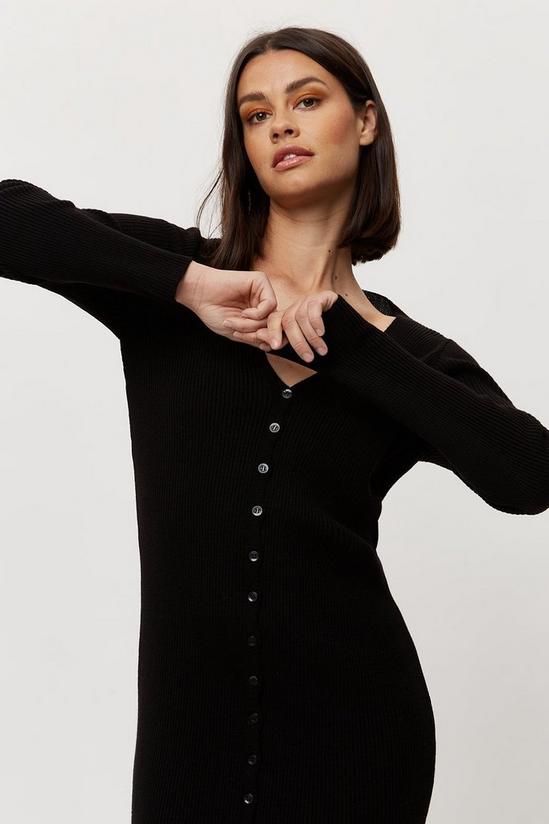 Dorothy Perkins Black Knitted Button Cardigan Coord 4
