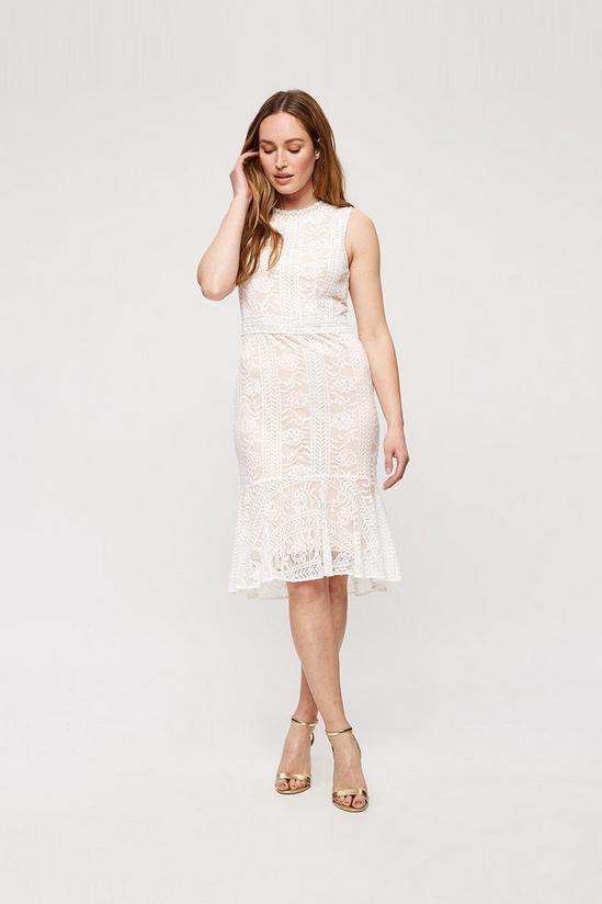 Dorothy Perkins White Lace Midi Dress 1