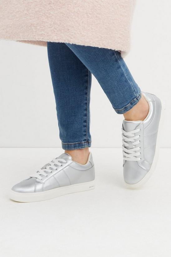 Dorothy Perkins Silver Infinity Lace Up Trainers 3