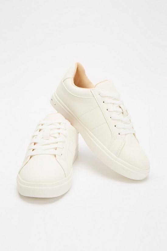 Dorothy Perkins White Infinity Lace Up Trainers 4