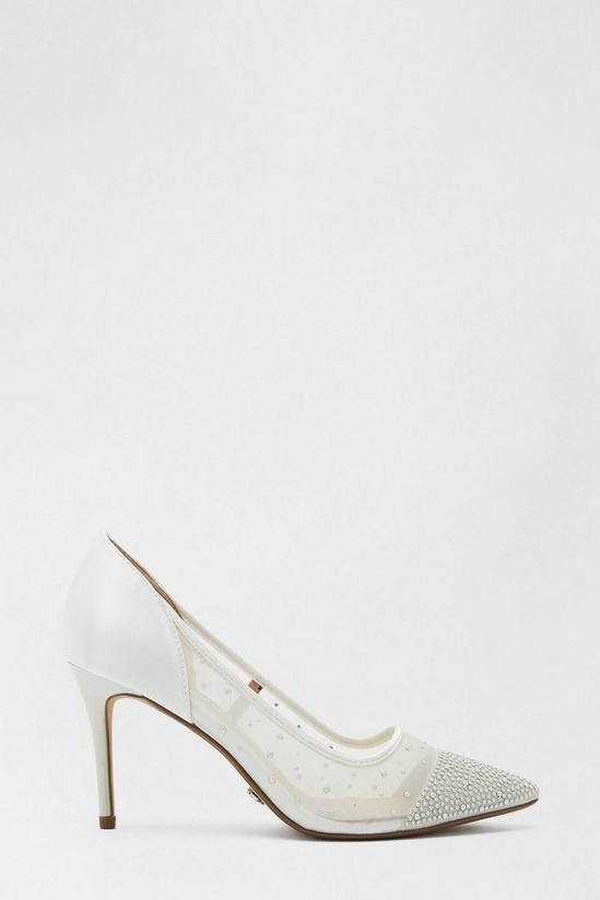 Dorothy Perkins Showcase White Spring Mesh And Pearl Shoe 1