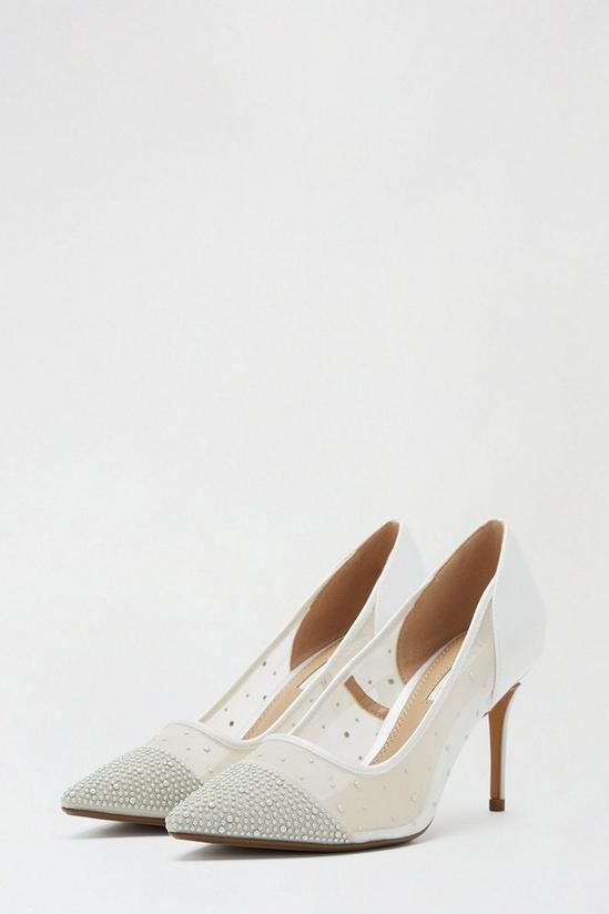 Dorothy Perkins Showcase White Spring Mesh And Pearl Shoe 2