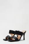 Dorothy Perkins Black Sushi Quilted Square Toe Heeled Mule thumbnail 2
