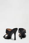 Dorothy Perkins Black Sushi Quilted Square Toe Heeled Mule thumbnail 3