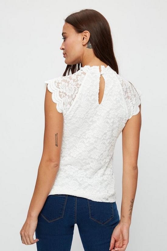 Dorothy Perkins Ivory Scallop Lace Top 3