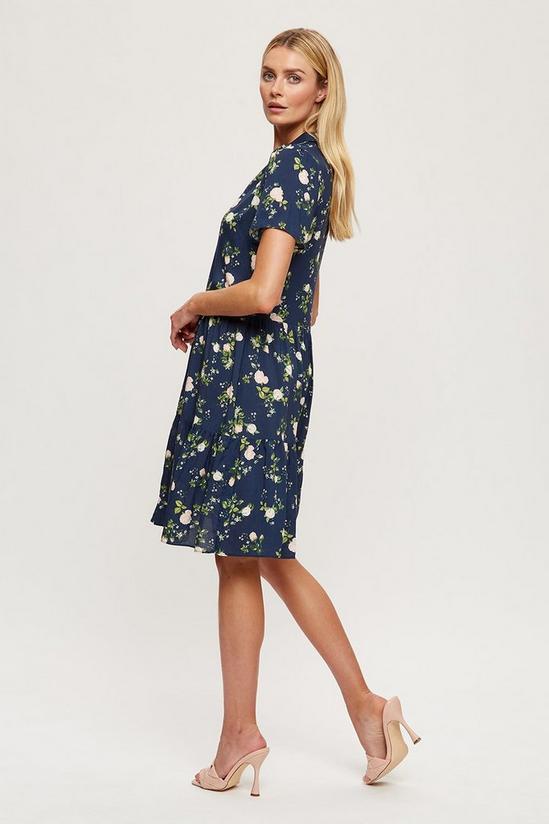 Dorothy Perkins Tall Navy Floral Shirt Dress 3