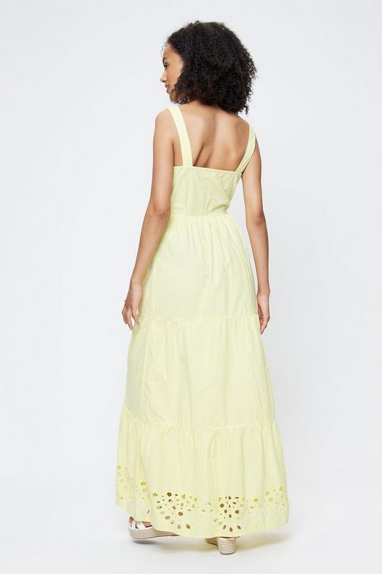 Dorothy Perkins Tall Lemon Button Cut Work Midaxi Dress 3