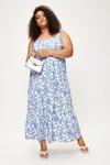 Dorothy Perkins Curve Blue And White Floral Maxi Dress thumbnail 2