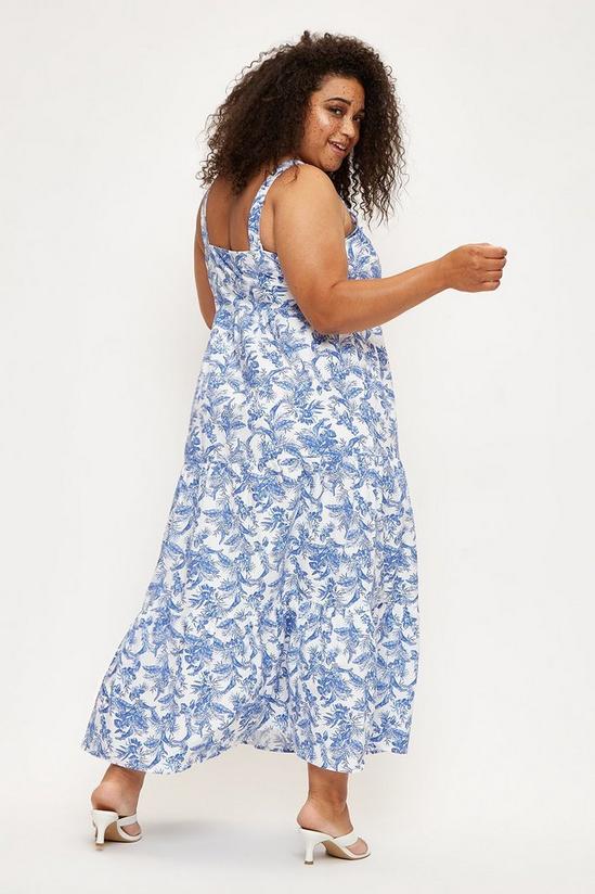 Dorothy Perkins Curve Blue And White Floral Maxi Dress 3