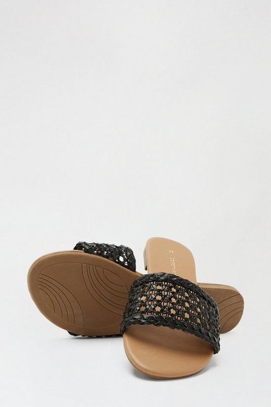 Dorothy Perkins Black Fim Weave Mule Sandal 4