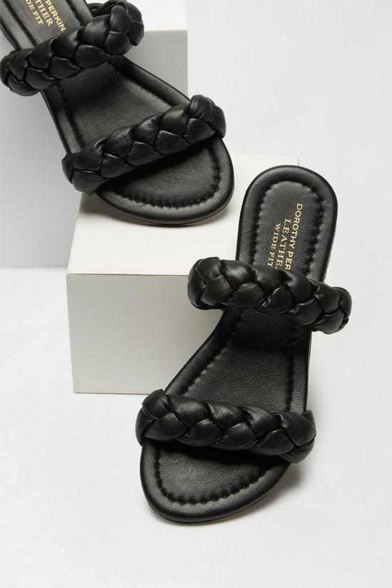 Dorothy Perkins Wide Fit Leather Black Jodie Plait Sandal 3
