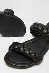 Dorothy Perkins Wide Fit Leather Black Jodie Plait Sandal thumbnail 4