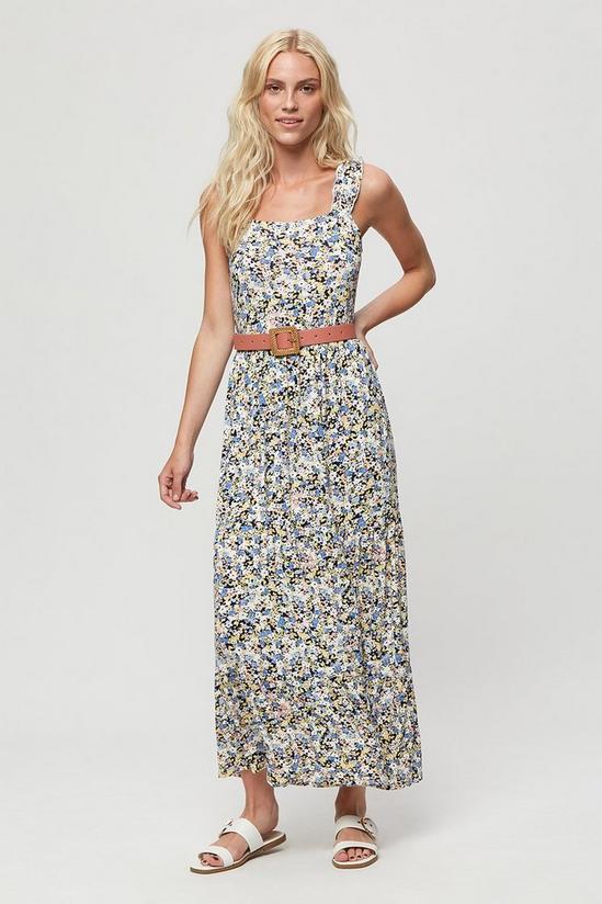Dorothy Perkins Lemon Ditsy Floral Strappy Tiered Maxi 1