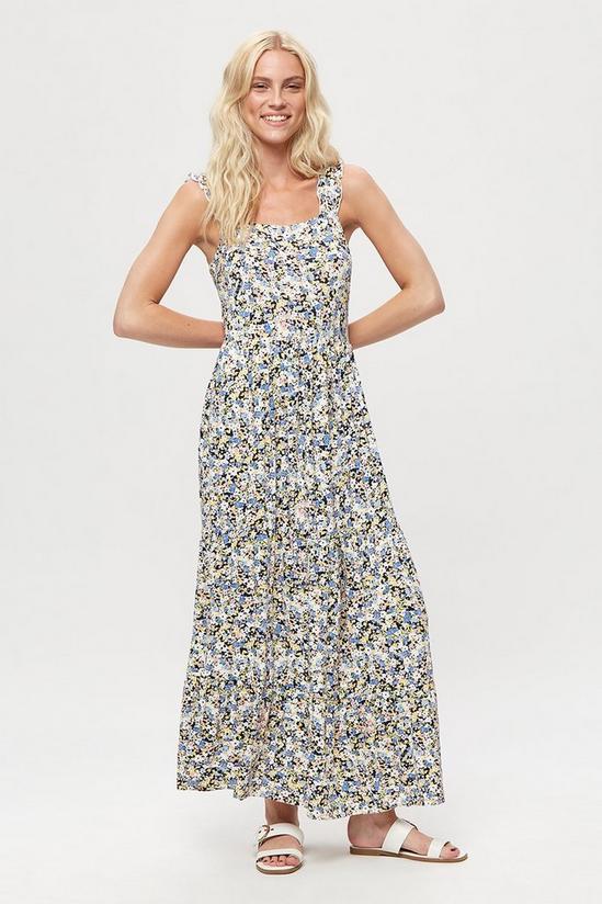 Dorothy Perkins Lemon Ditsy Floral Strappy Tiered Maxi 2