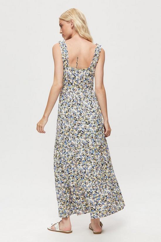 Dorothy Perkins Lemon Ditsy Floral Strappy Tiered Maxi 3
