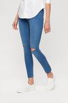 Dorothy Perkins Midwash Frankie Jeans With Slashed Knee thumbnail 2