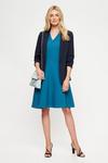 Dorothy Perkins Teal Fit And Flare Tailored Dress thumbnail 2