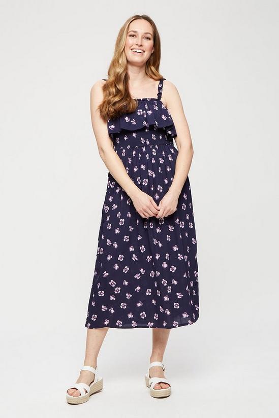 Dorothy Perkins Navy Floral Midi Dress 1
