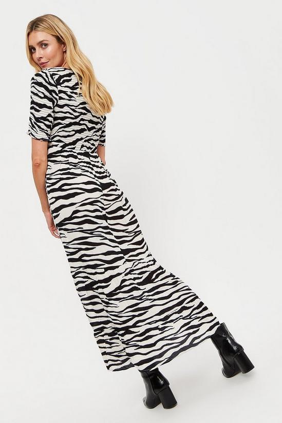 Dorothy Perkins Tall Zebra Shirred Top Midi Dress 3