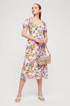 Dorothy Perkins Pink Bright Floral Midi Dress thumbnail 2