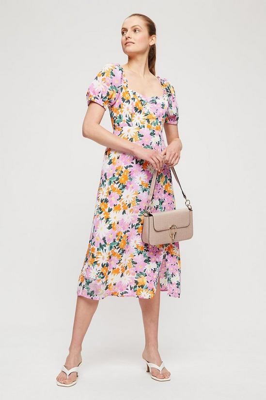Dorothy Perkins Pink Bright Floral Midi Dress 2