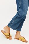 Dorothy Perkins Wide Fit Suede Yellow Jal Buckle Mule thumbnail 3
