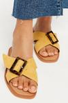Dorothy Perkins Wide Fit Suede Yellow Jal Buckle Mule thumbnail 4