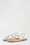Dorothy Perkins Wide Fit Leather White Justine Tube Sandal thumbnail 2