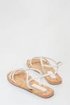 Dorothy Perkins Wide Fit Leather White Justine Tube Sandal thumbnail 3